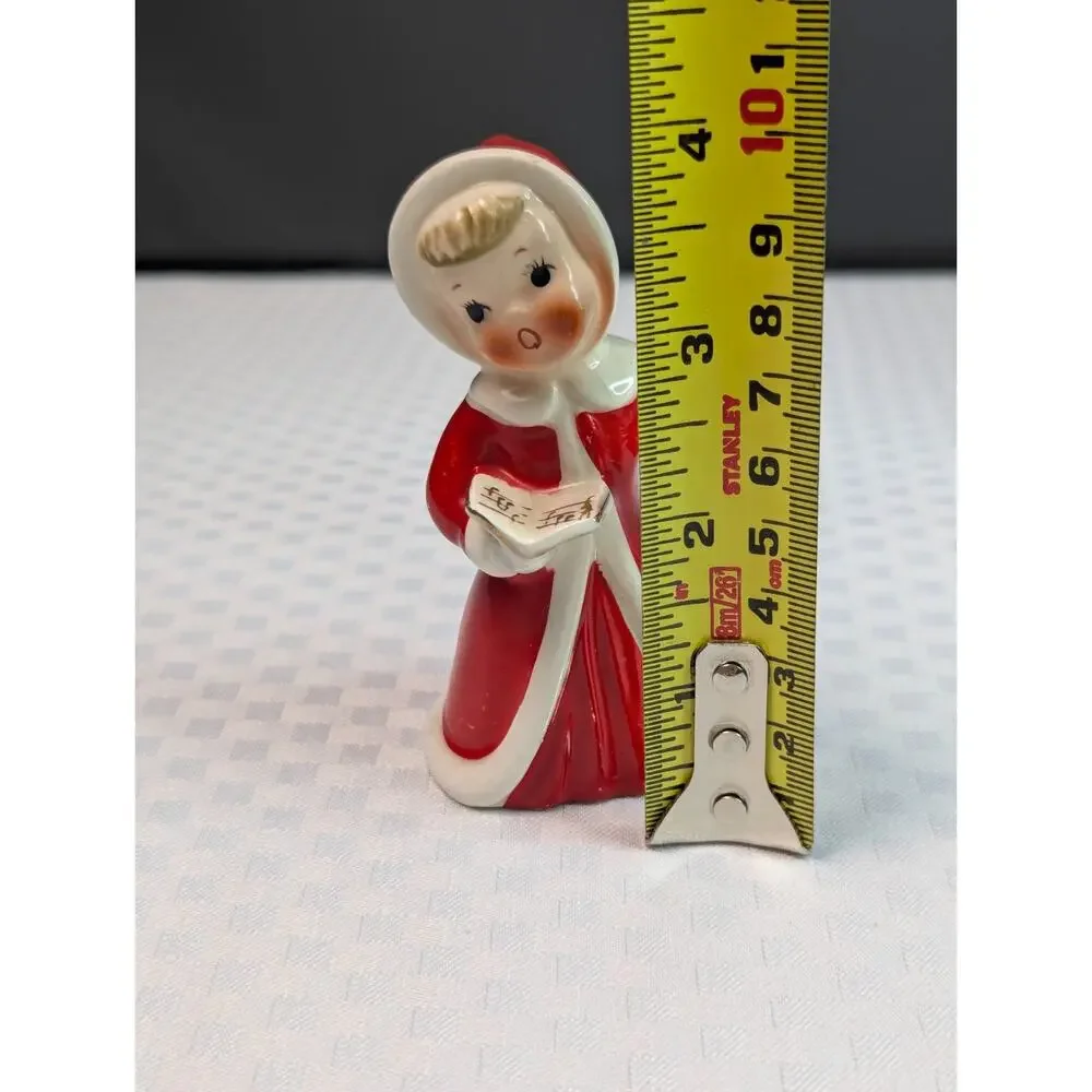 Vintage Napco Japan Christmas Caroler Girl Single Salt N Pepper Shaker